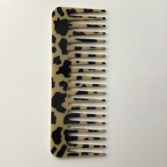 NEW Tortoise-Look Comb Wide Tooth Hair Detangler Vanity Purse Gym Bag Beach - Picture 2 of 12